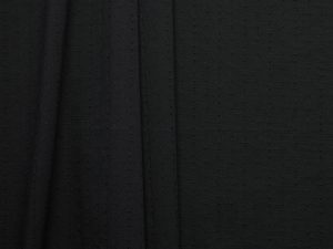 Stretch Cotton Blend Ridged - Black