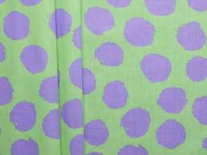 Lightweight Cotton Spots - Green/ Lilac