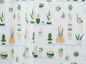 Riley Blake Arid Oasis Print Cotton - Beige/ Green/ Pink