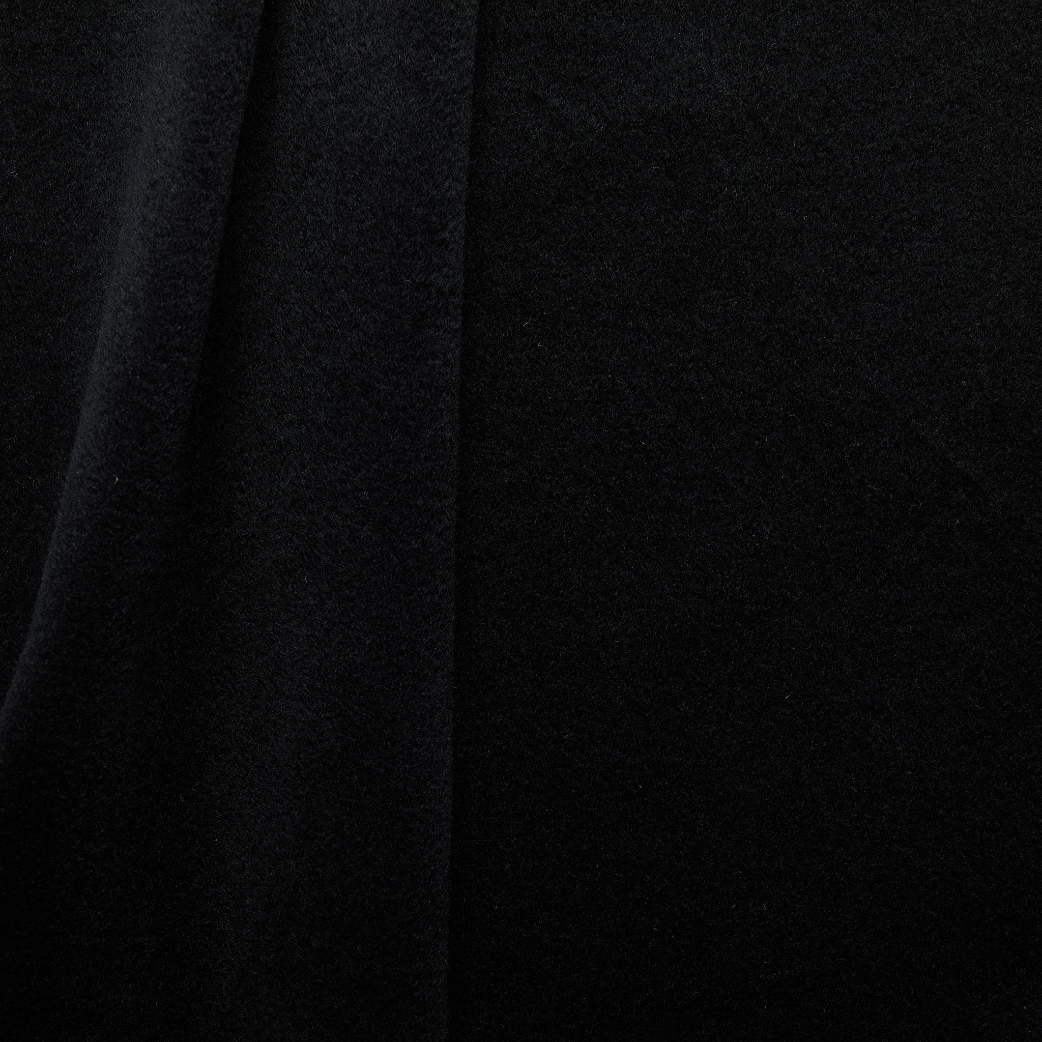 Brushed Wool Coating - Black