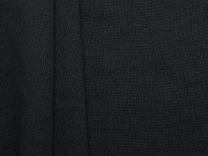 Hemp Cotton Ribbing (Circular) - Black