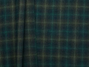 Textured Cotton Tattersalls Check - Forest Green