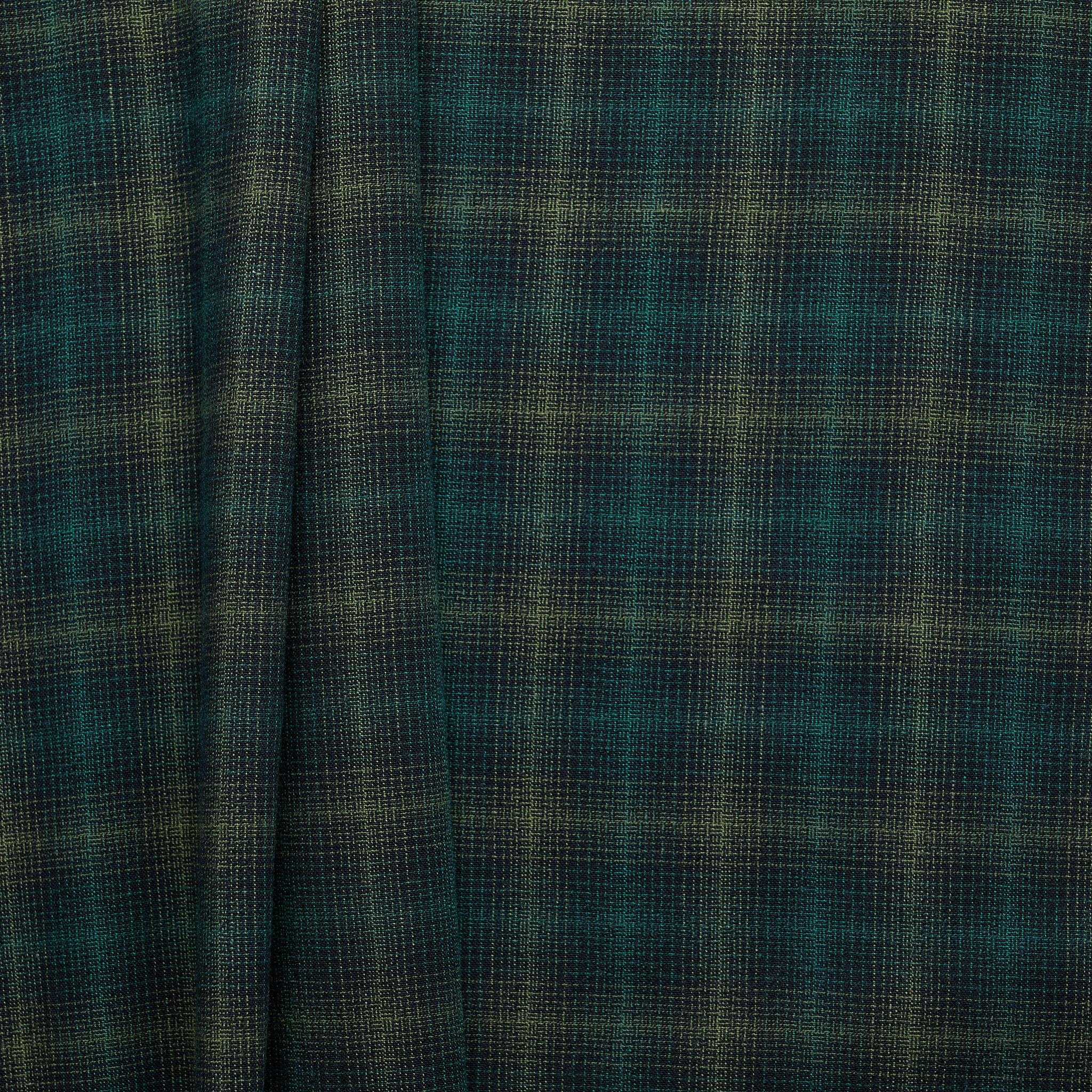 Textured Cotton Tattersalls Check - Forest Green