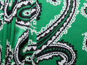 Silk Paisley Stretch - Green