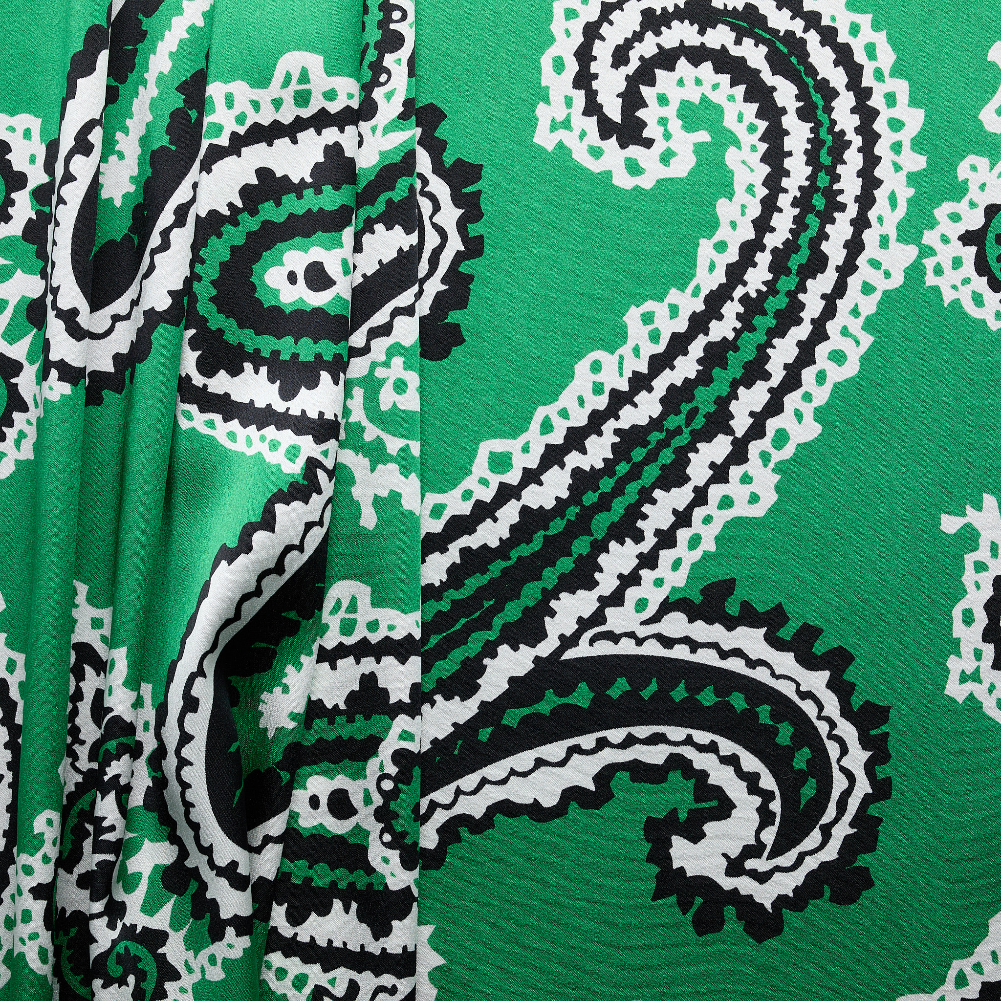 Silk Paisley Stretch - Green