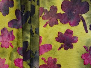 Tie-dyed jacquard stretch - Lime/Black/Pink