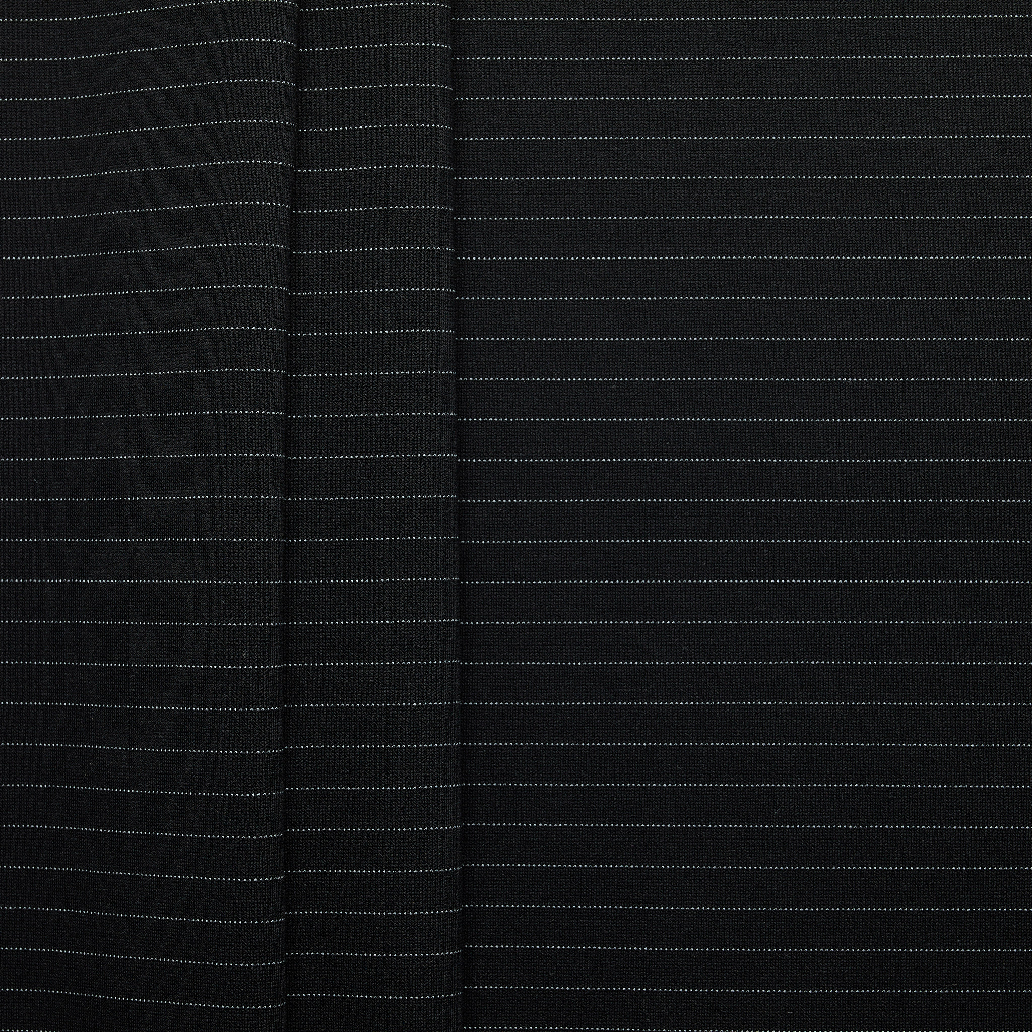 Pinstripe Ponte - Black