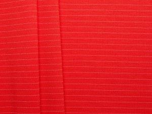 Pinstripe Ponte - Red