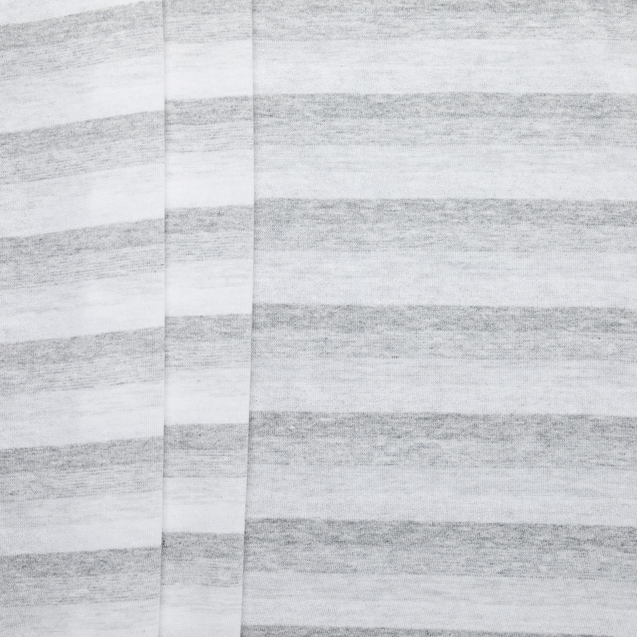 100% Cotton Stripe Jersey - Grey/ Light Grey