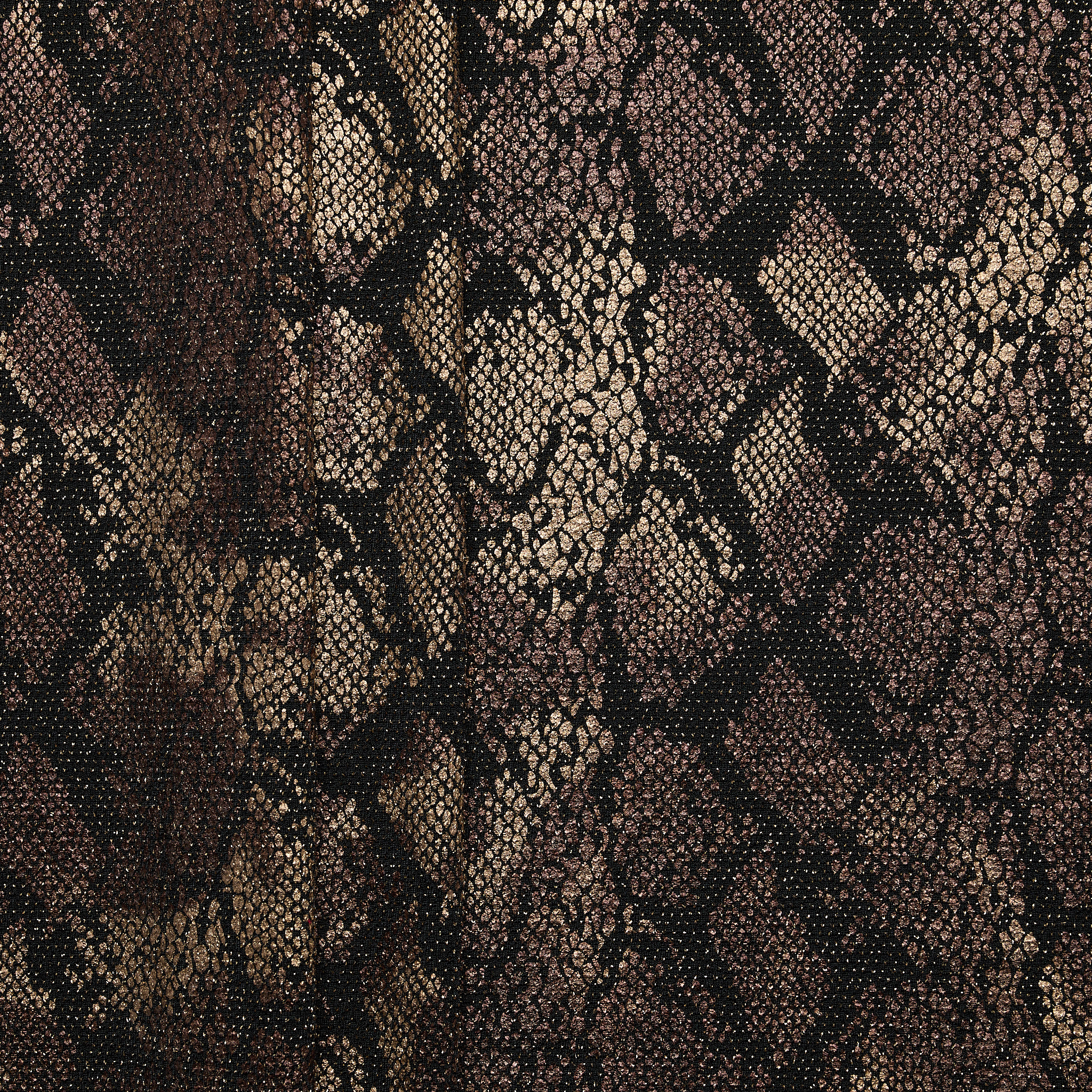 Metallic Stretch Print Jersey - Brown/ Black
