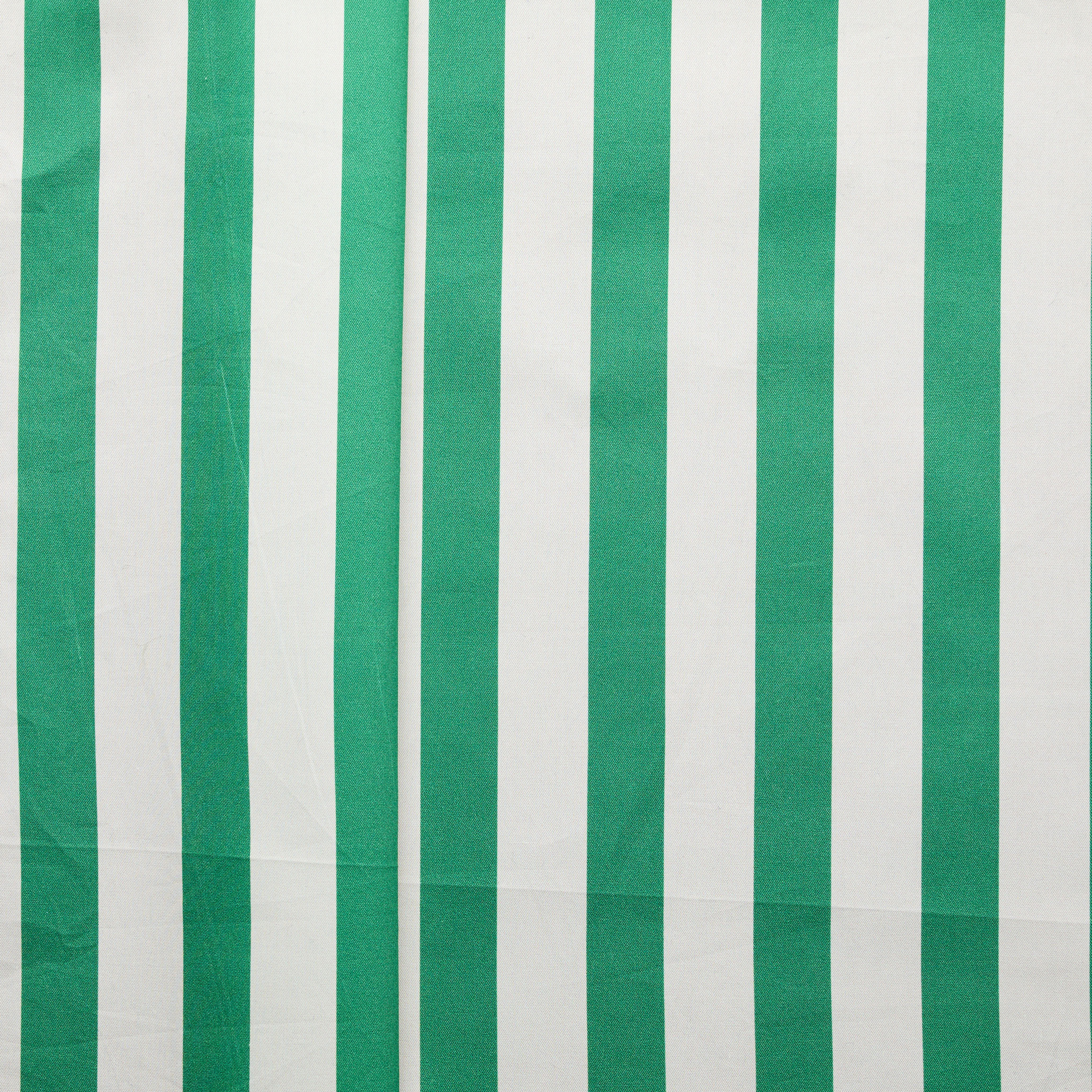 Cotton Twill Awning Stripe- Green / Ecru Stripe - On Hold