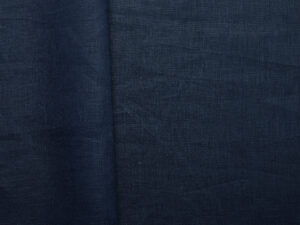 100% Linen Plain Weave - Navy