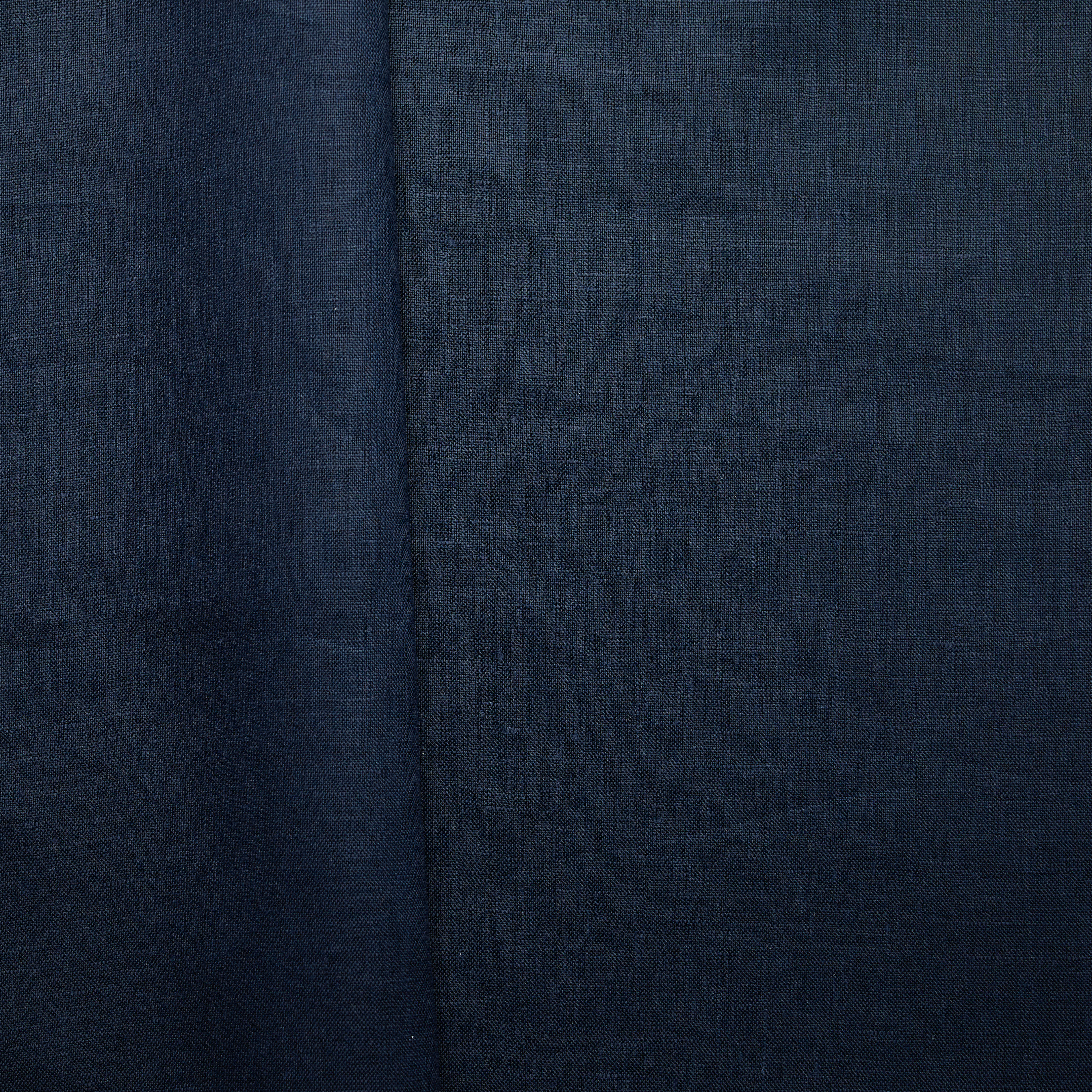 100% Linen Plain Weave - Navy