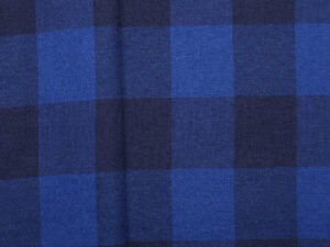 Japanese Cotton Check Twill - Royal Blue