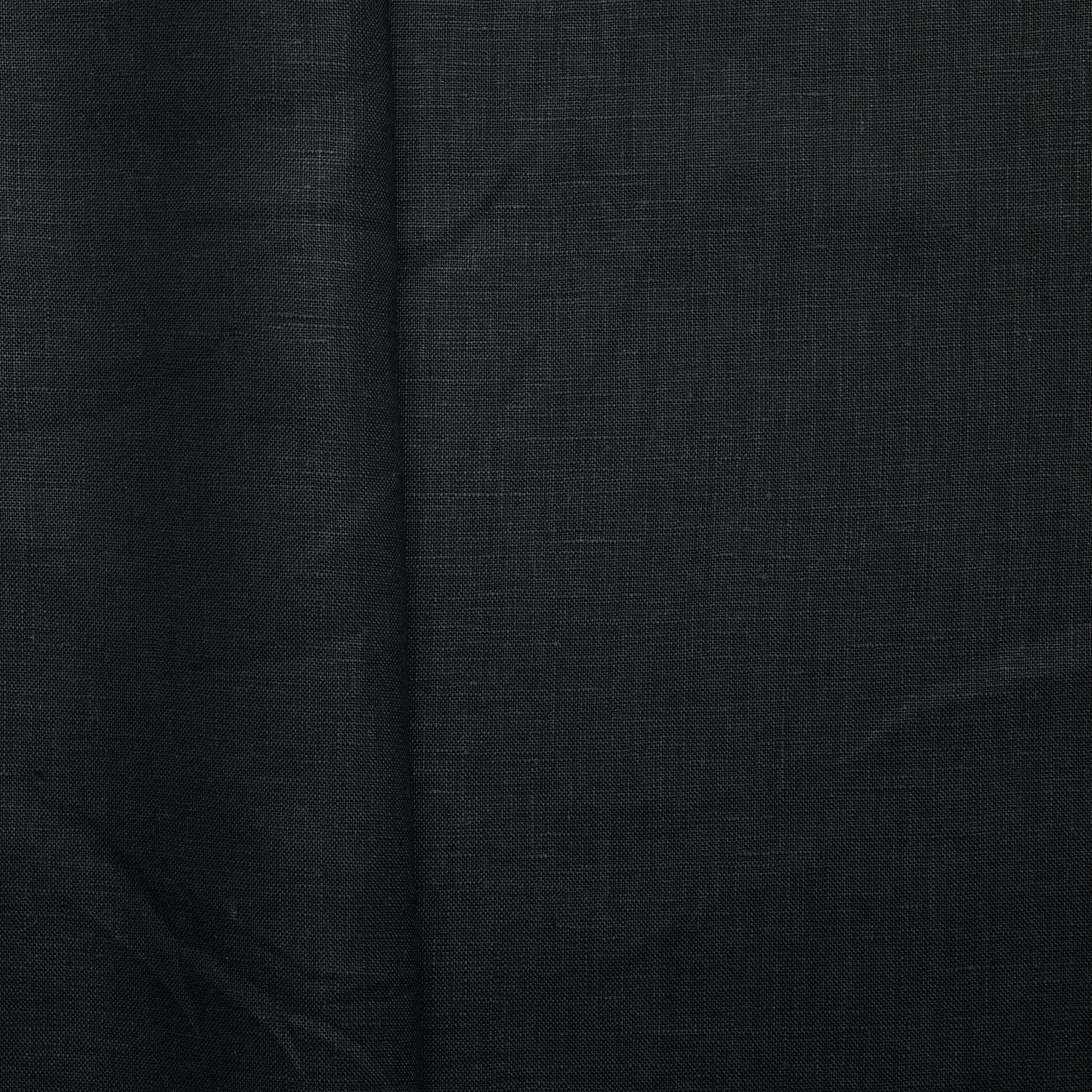 100% Linen Plain Weave - Black