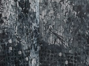 Accordion Print Organza - Grey