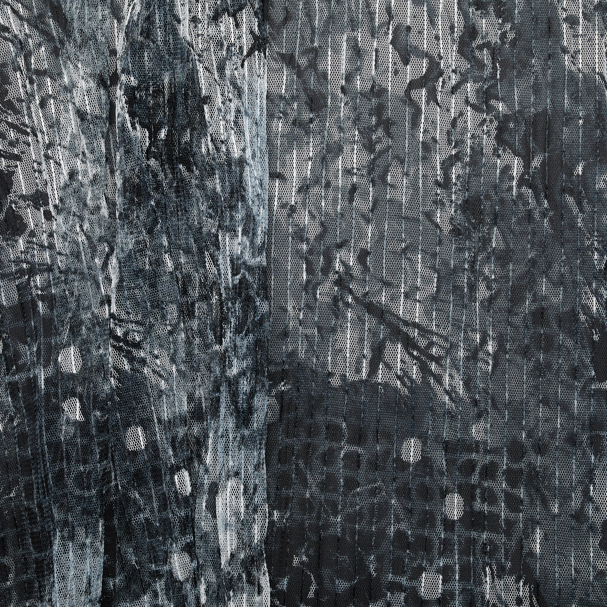 Accordion Print Organza - Grey