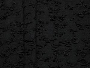 Butterfly Relief Bright Viscose Jacquard - Black