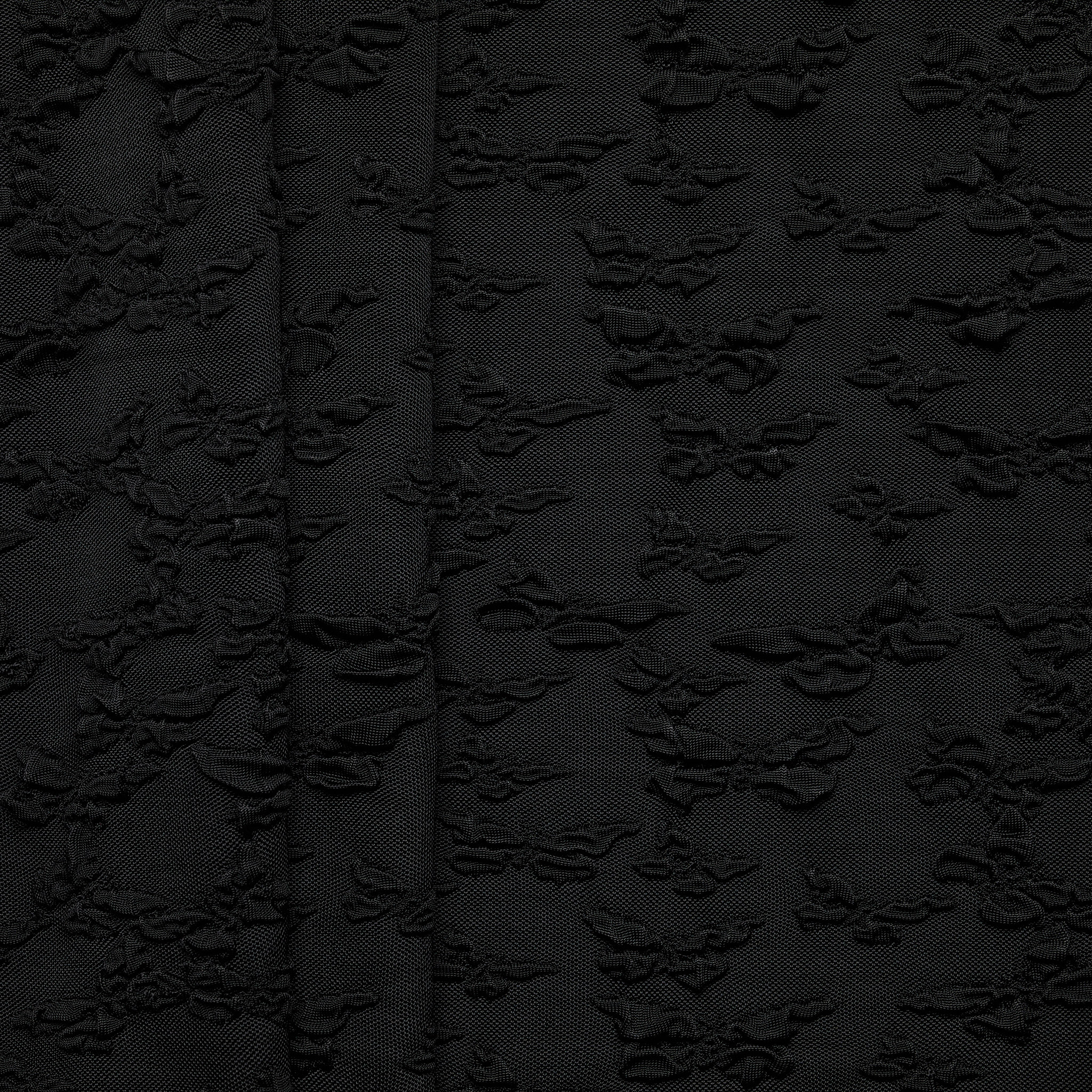 Butterfly Relief Bright Viscose Jacquard - Black
