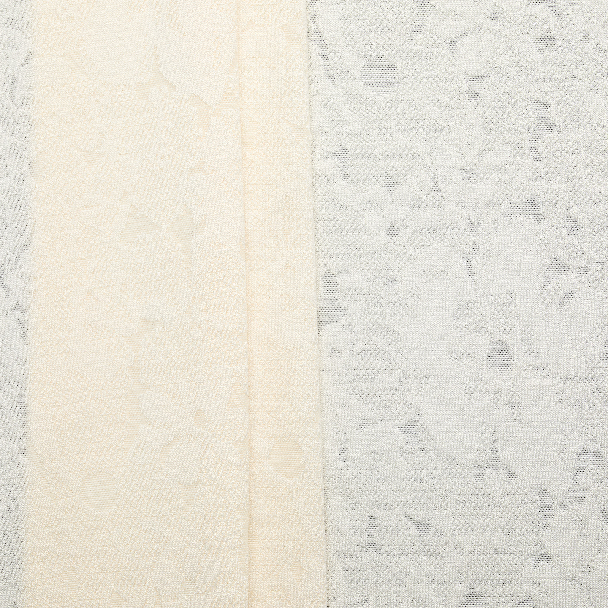 Viscose Flower Jacquard Knit - Greige