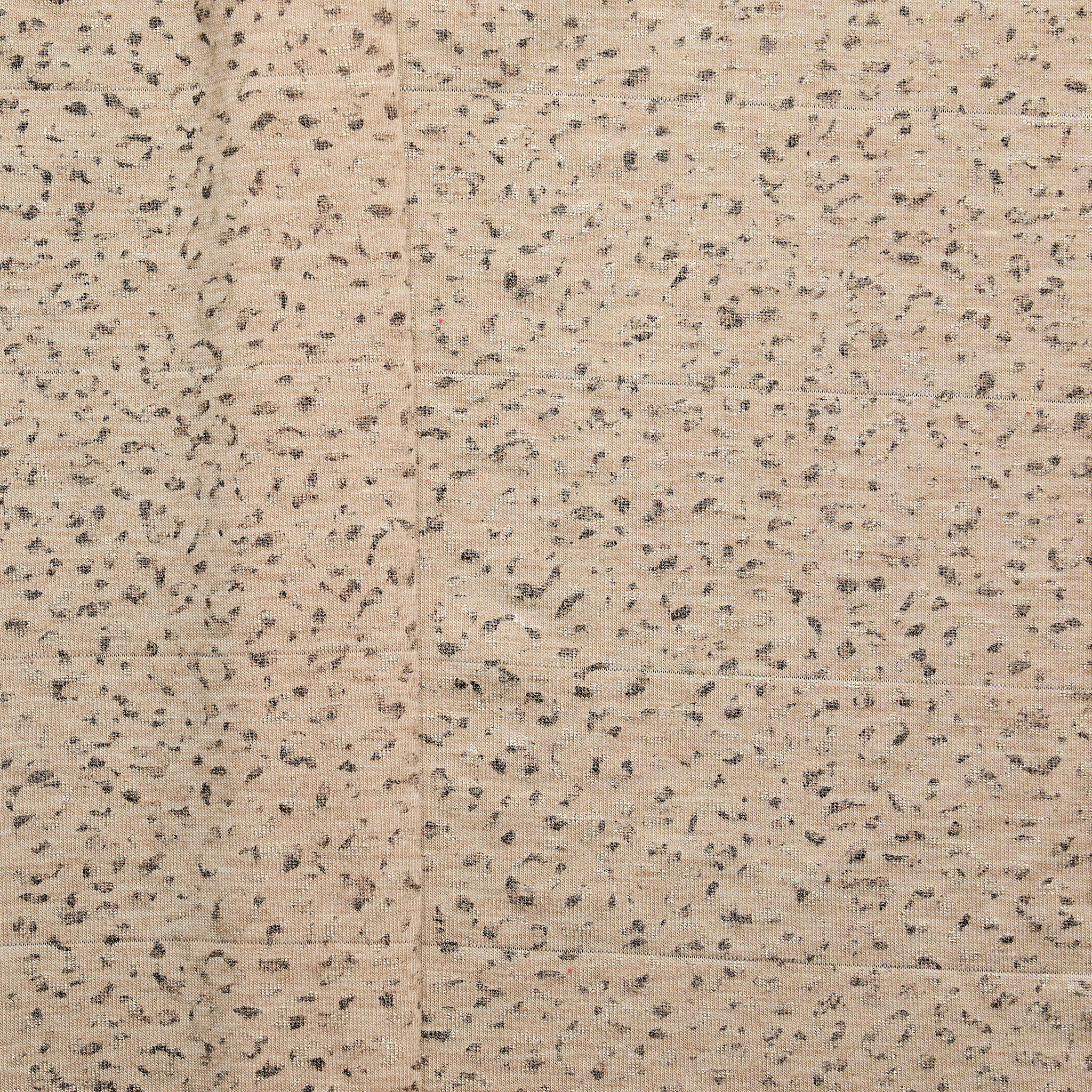 100% Cotton Metallic Leopard Jersey - Camel