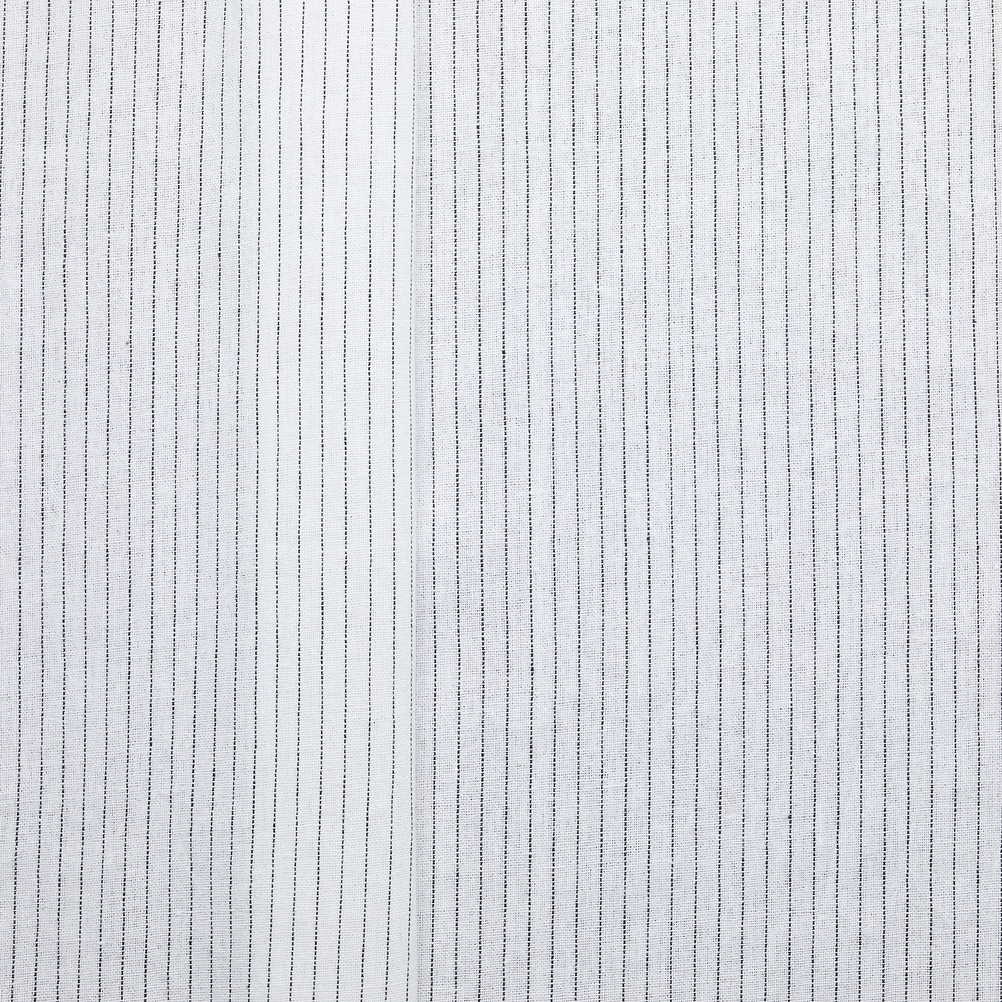 Cotton Linen Stripe - White/ Black