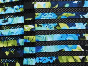 English Floral Mesh Jersey - Blue