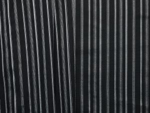 Pinstripe Cotton Suiting - Black/ Silver