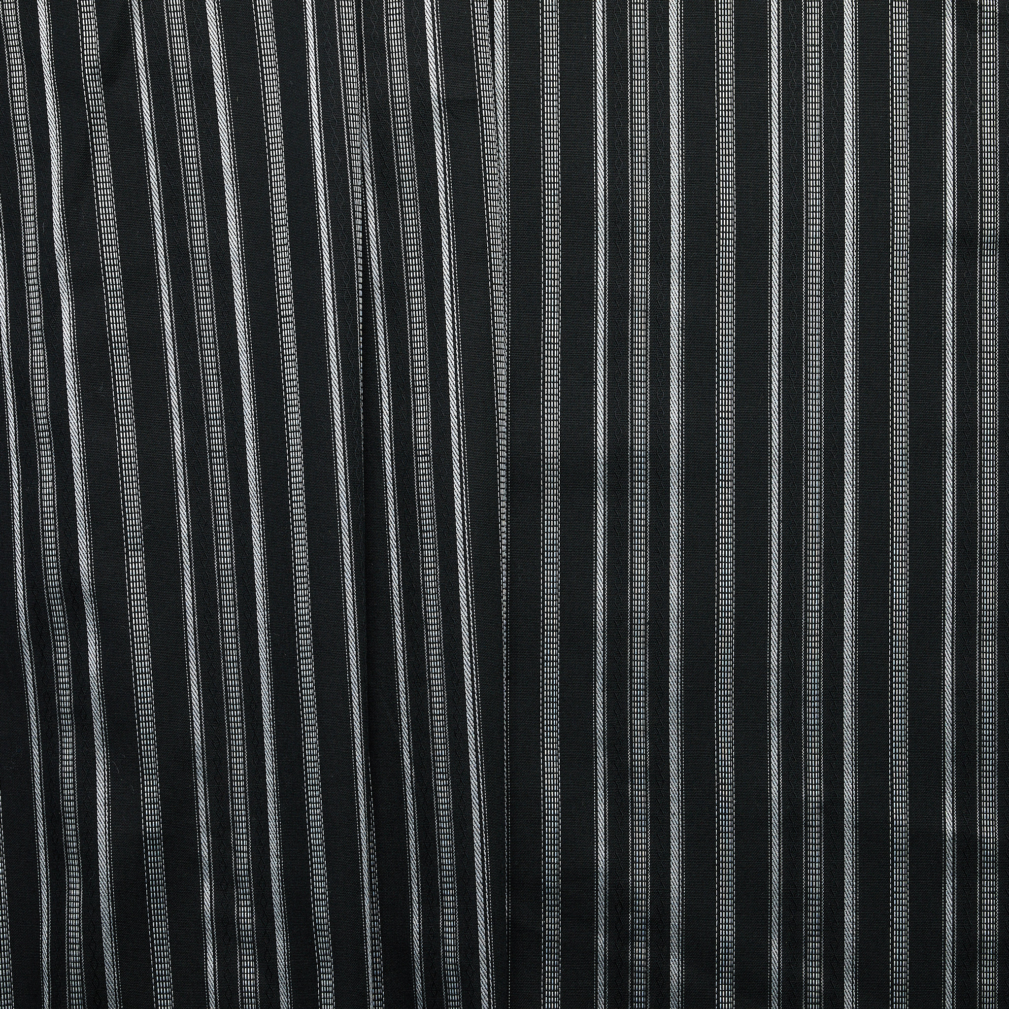 Pinstripe Cotton Suiting - Black/ Silver