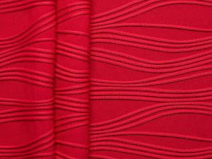 Waves Jacquard Knit - Red