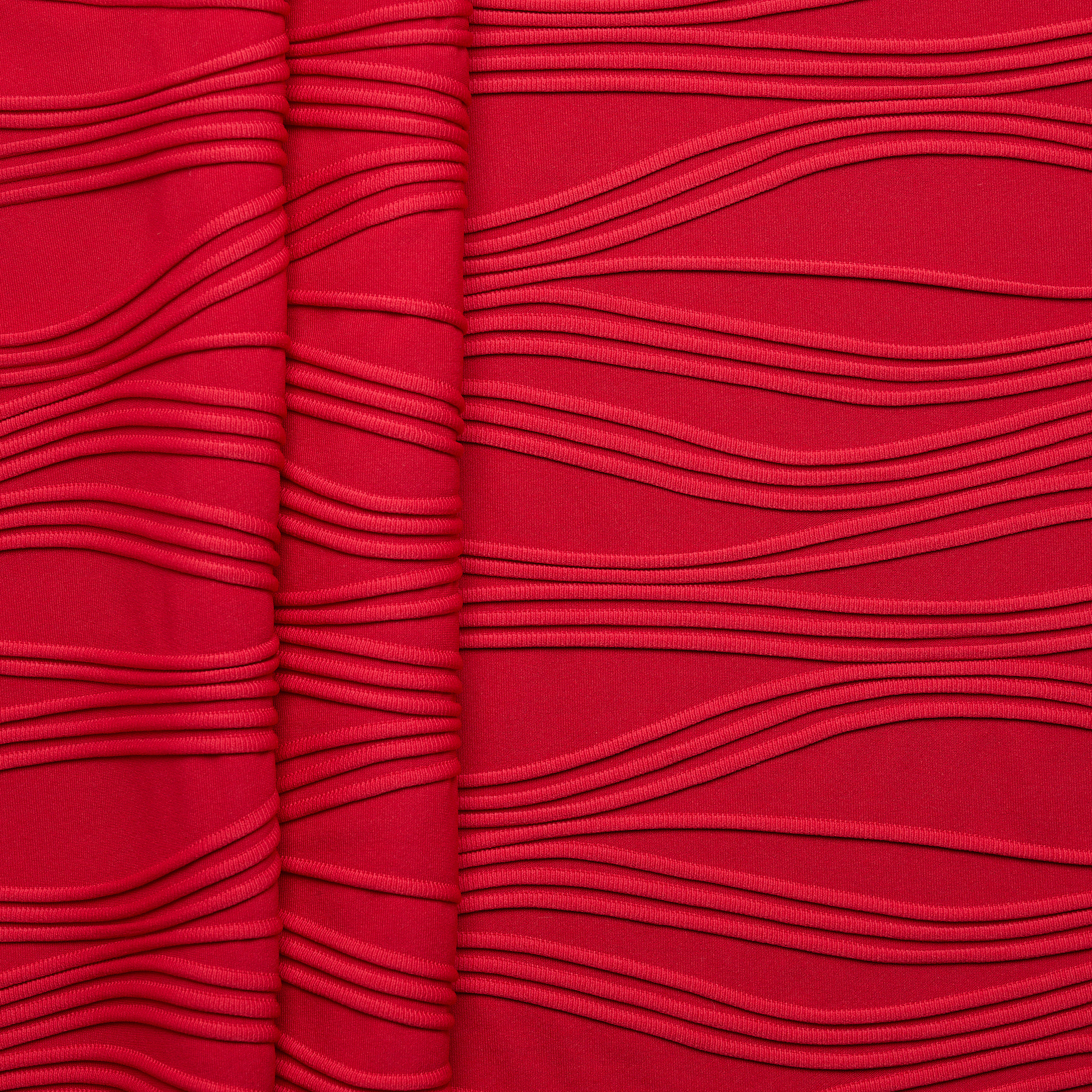 Waves Jacquard Knit - Red