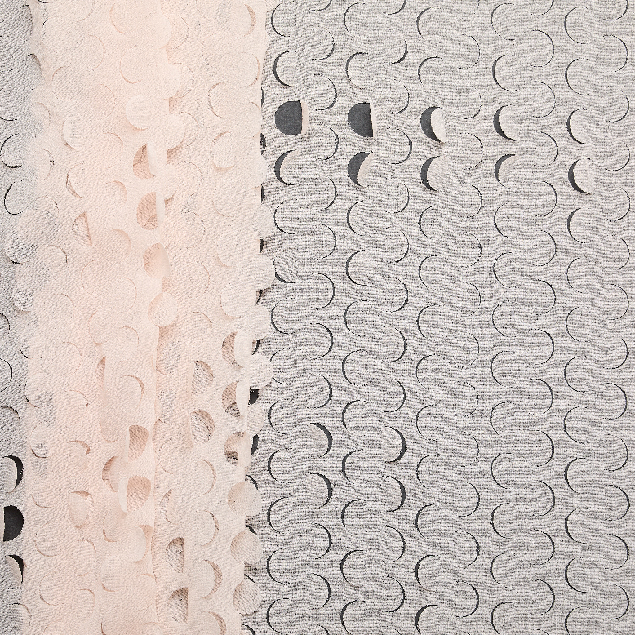 Punchout Georgette - Powder Pink
