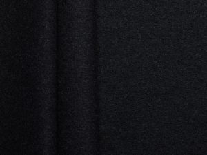 100% Italian Jersey Boiled Wool Boucle - Black