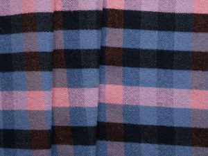 Wool Flannel Check - Blue & Pink