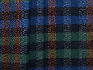 Wool Flannel Check - Blue & Green