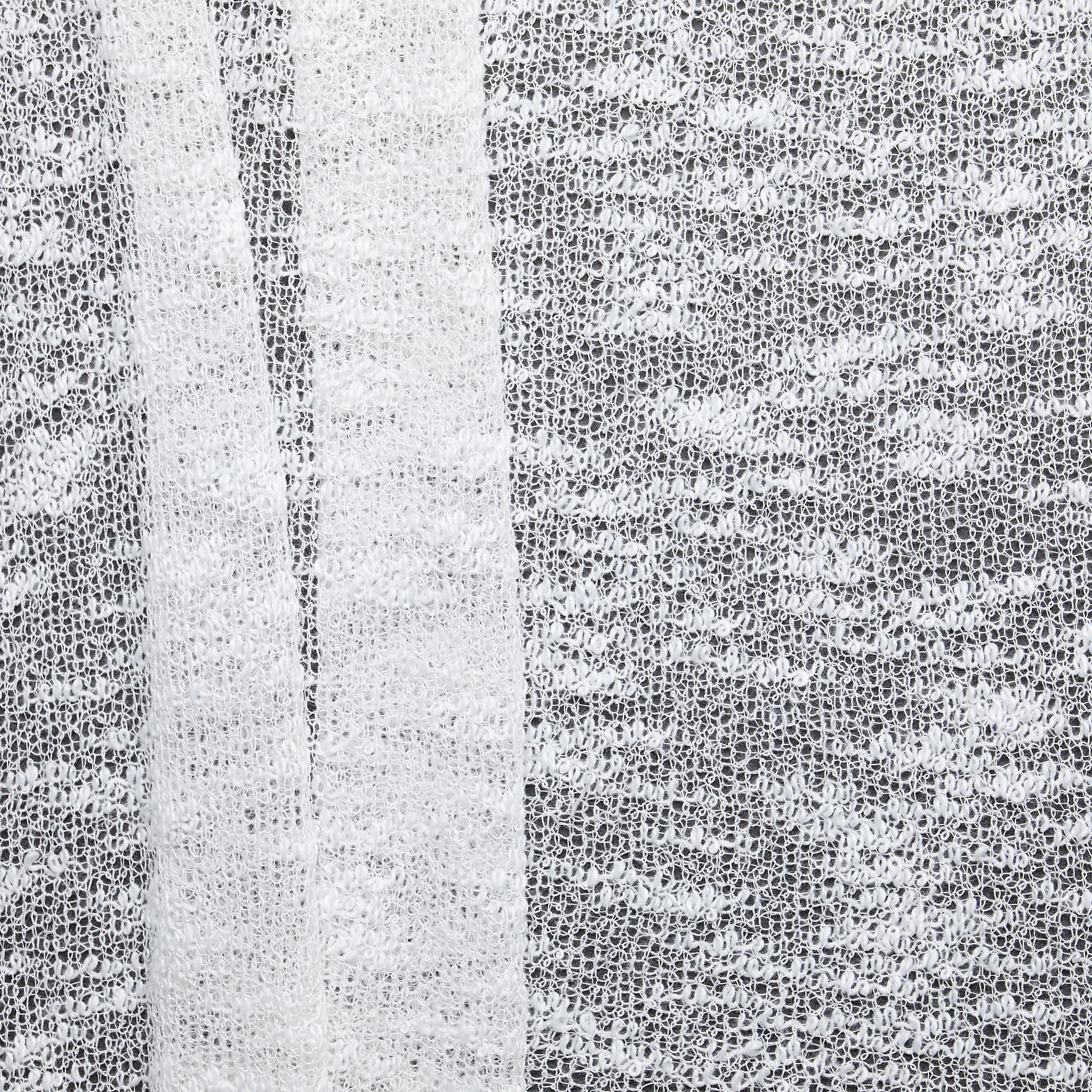 Open Boucle Knit - White