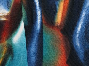 Out Of Space Print Jersey - Blue/ Orange/ Green