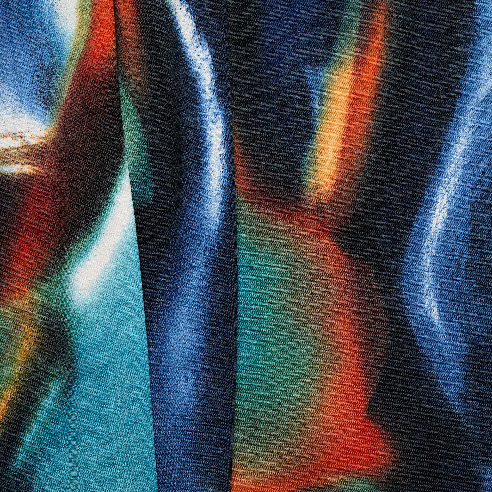 Out Of Space Print Jersey - Blue/ Orange/ Green