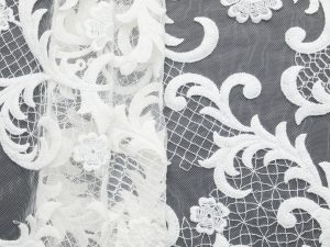 Embroidered Tulle - Ivory