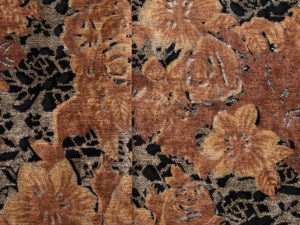 Floral Jacquard 'Biba' - Cocoa/ Silver/ Black