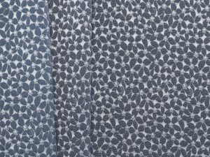 Stretch Floral Brocade - Deep Blue
