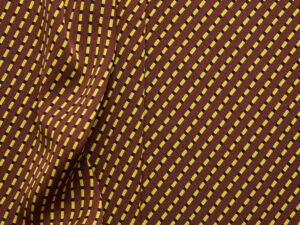 100% Silk Stripe - Brown/ Yellow