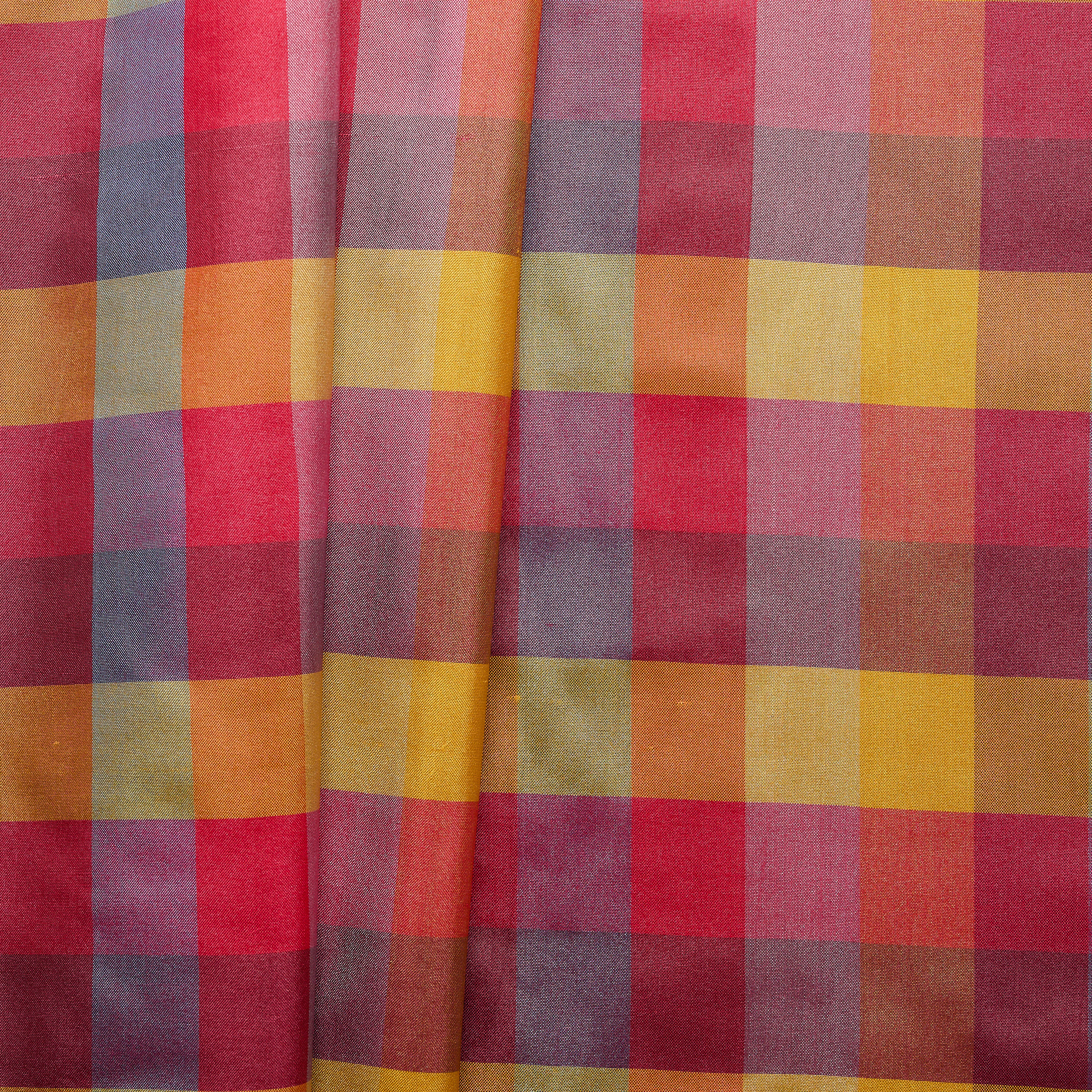 100% Silk Check - Multicolour