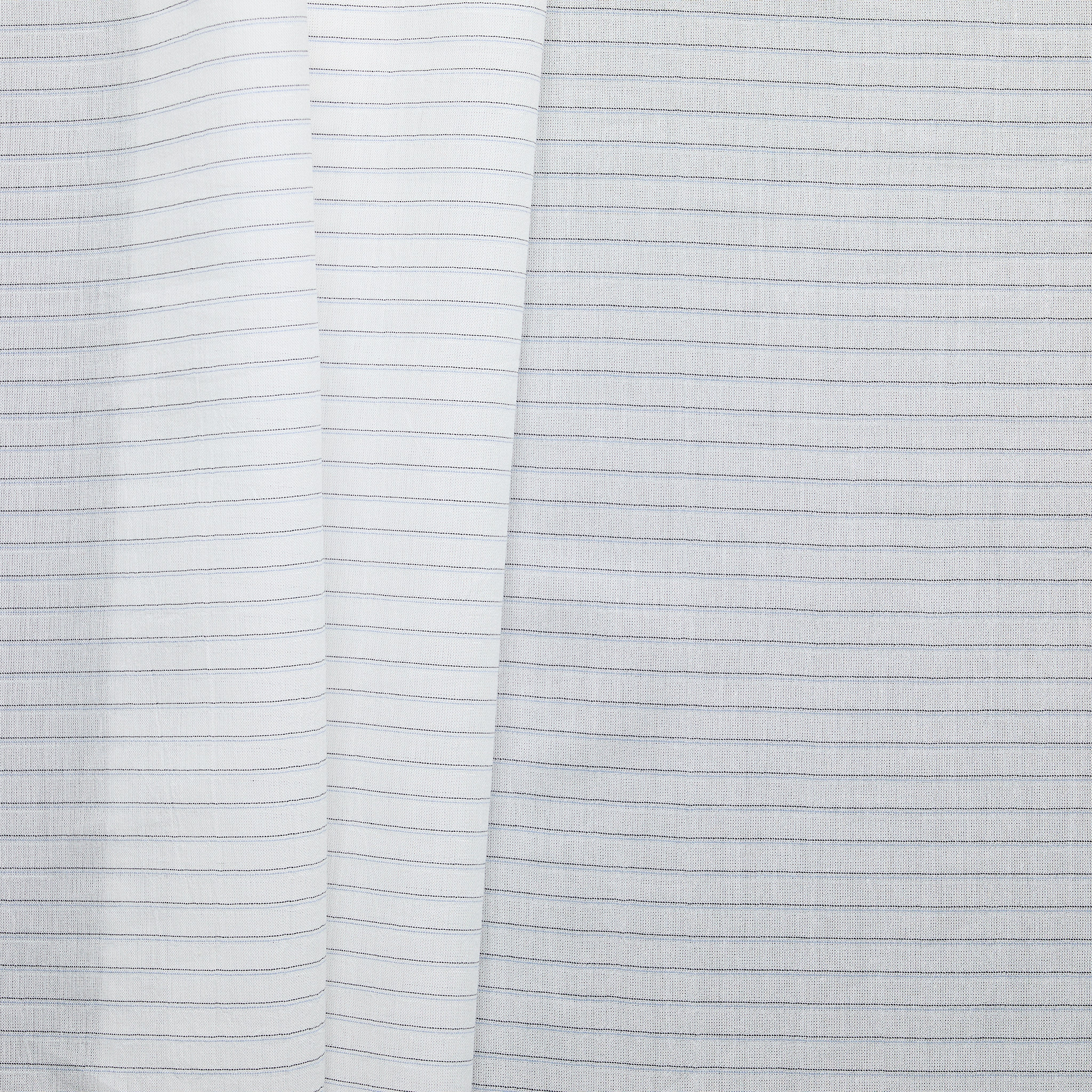 Pinstripe Viscose Cotton - Blue/ White