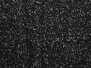 Virgin Wool Polyester Italian Boucle Coating - Black