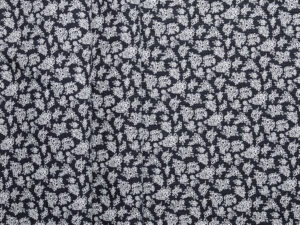 100% Cotton Floral Poplin - Monochrome