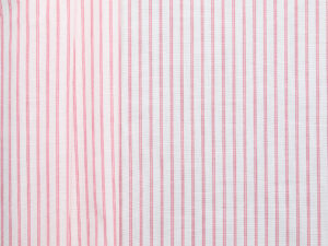 100% Cotton Striped Shirting - Pink/White