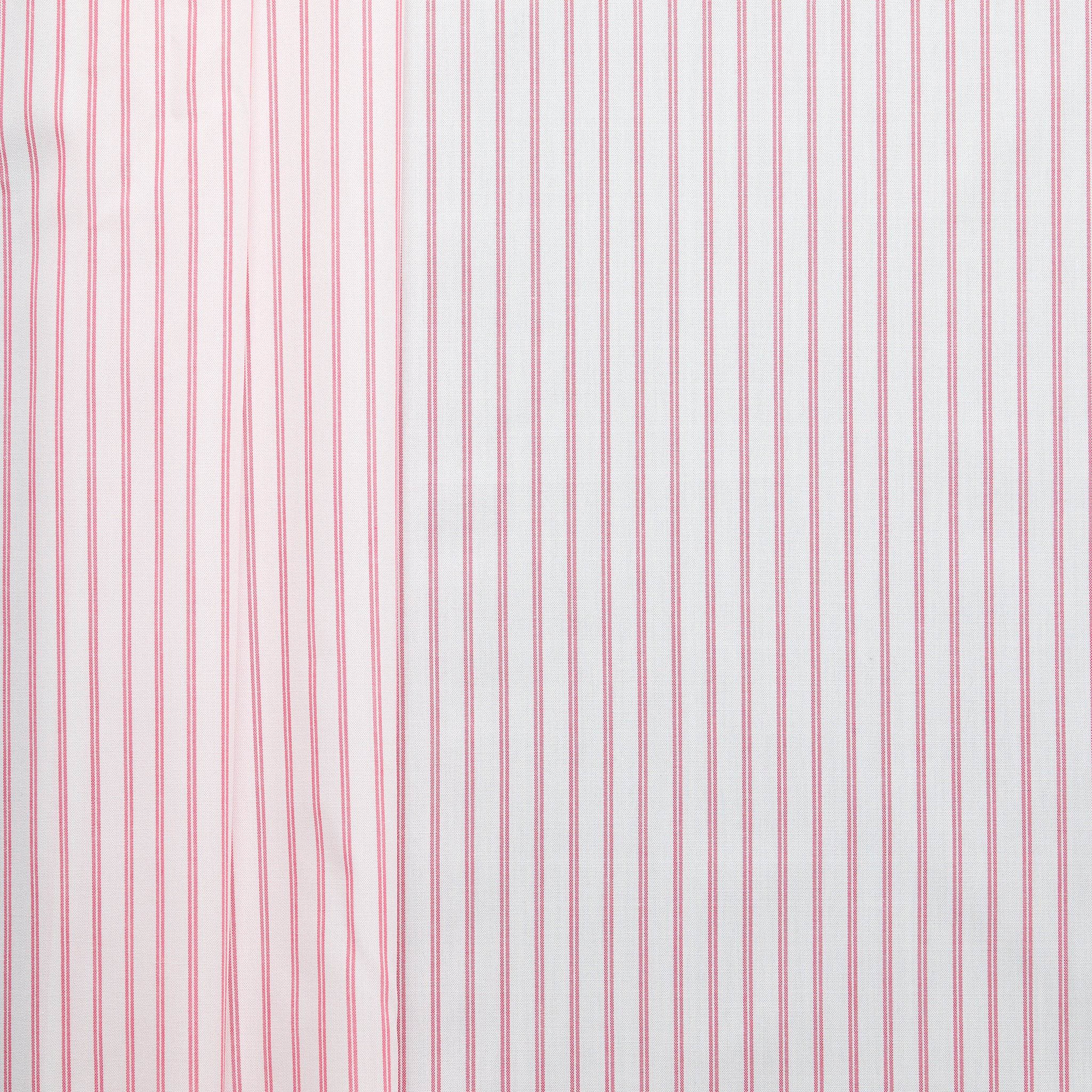 100% Cotton Striped Shirting - Pink/White