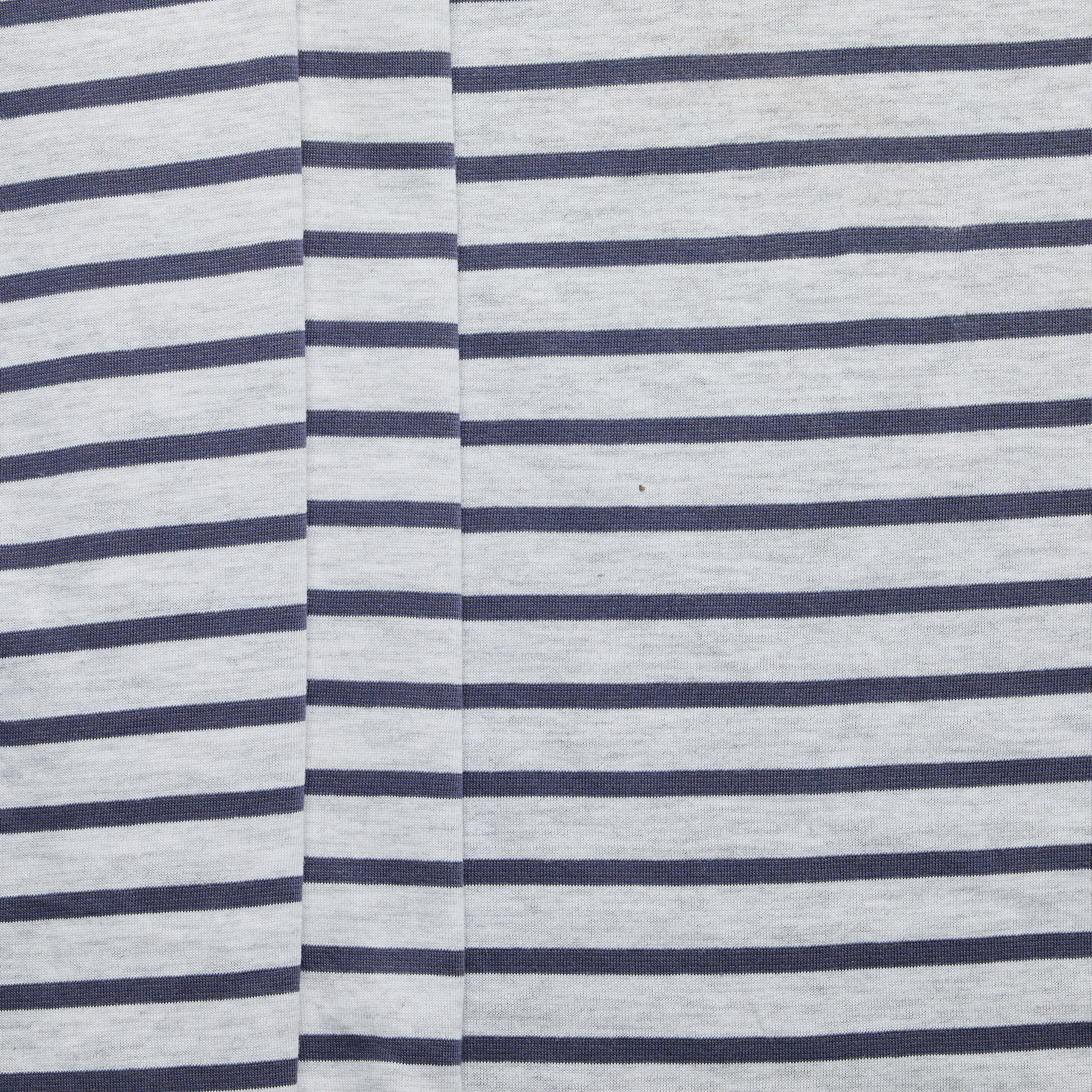 100% Cotton Fine Stripe Jersey - Grey/ Navy
