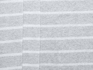 100% Cotton Fine Stripe Jersey - Grey/ White